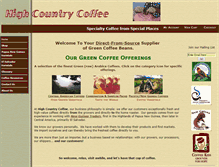 Tablet Screenshot of highcountrycoffee.com